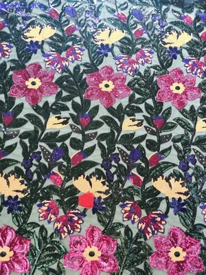 A lantejoula de Geo bordou a tela nupcial 125CM OEKO TEX Standard 100