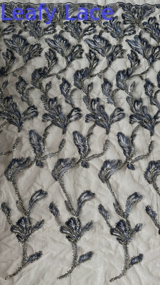 Tecido de renda metálica de alta qualidade Elegante Casamento Tecido bordado 60 Yards