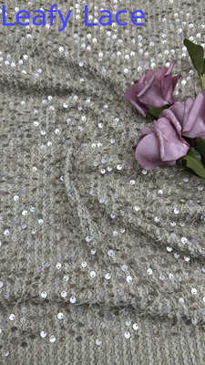 Tecido de lenço de renda 100% bordado, nova coleção personalizada para vestidos de festa.