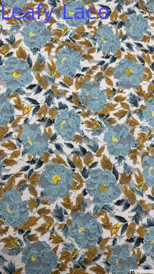 Flores de renda bordadas coloridas para vestidos de festa Fabricante personalizado Fornecedor